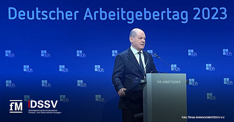 Bundeskanzler Olaf Scholz beim Deutschen Arbeitgebertag 2023
