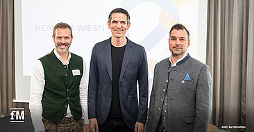 Nicolas Stadtelmeyer, Deniz Aytekin und Jan Scherzer auf dem Health & Wiesn Event