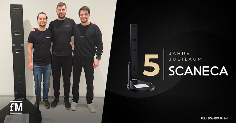 Der 3D-Körperanalyse-Spezialist SCANECA feiert 5-jähriges Firmenjubiläum (von links: Firmengründer Anton Jirka, Dr. Nikolay Leons und Dr. Dzmitry Komar)