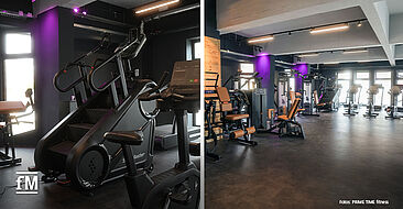 Das PRIME TIME fitness HOME Studio Mainz-Kastel bietet professionelle Trainingsvoraussetzungen direkt im Wohngebiet