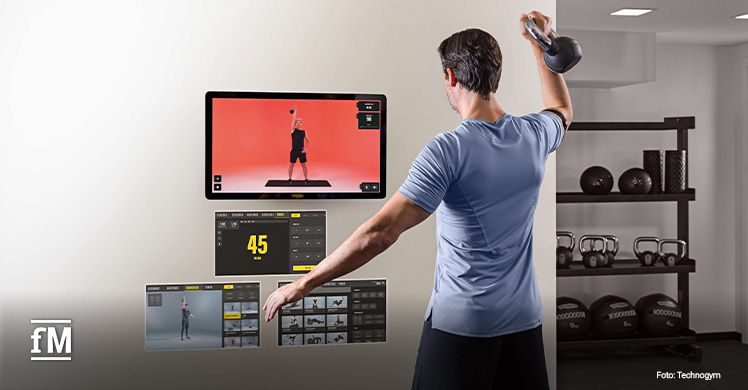 Fitnesstraining mit dem neuen Fitnessstudio-Display 'Technogym Visio'