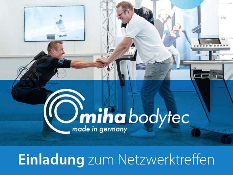 Einladung zum Netzwerktreffen der miha bodytec GmbH: Austausch und Vernetzung im EMS-Markt.