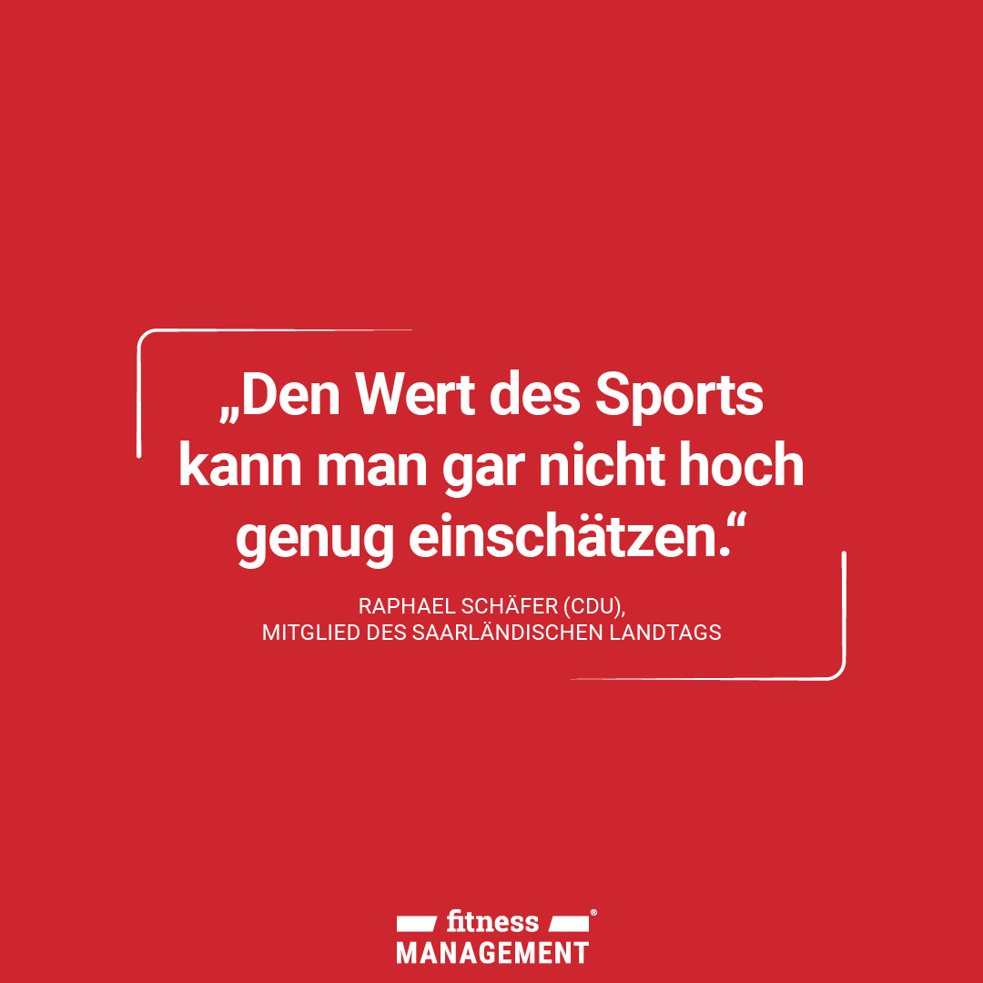 Zitat des Tages: 'Den Wert des Sports kann man gar nicht hoch genug einschätzen.' – Raphael Schäfer (CDU), Mitglied des saarländischen Landtags