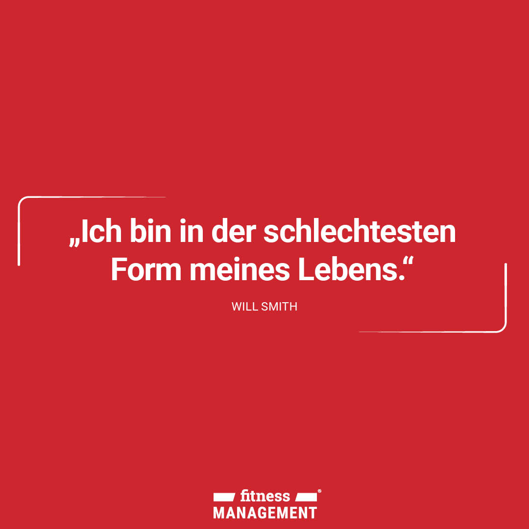 Zitat des Tages: 'Ich bin in der schlechtesten Form meines Lebens.' – Schauspieler Will Smith bei Instagram