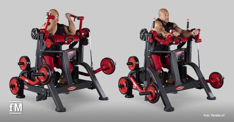 Phil Heath, 7x Mr. Olympia, Panatta Brand Ambassador, auf der Three Angles Biceps Machine von Panatta