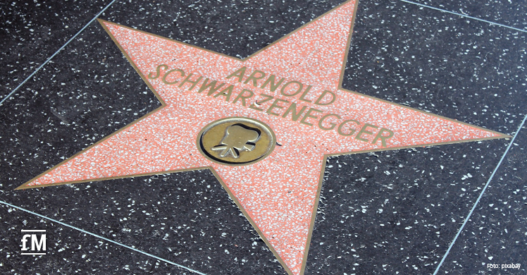 Schauspieler Arnold Schwarzenegger hat einen eigenen Stern auf dem 'Walk of Fame' in Los Angeles.