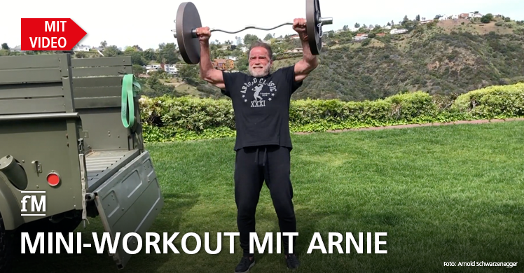 Fitness-Ikone Arnold 'Arnie' Schwarzenegger sendet Grußbotschaft, Mini-Workout und Motivation für die Corona-Krise