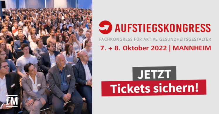 Seien Sie dabei, wenn die Fitness- und Gesundheitsbranche nach langer Zeit wieder auf dem Aufstiegskongress in Mannheim zusammenkommt.