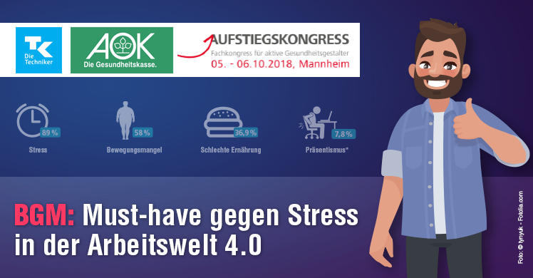 Fokus auf Stress und physische Gesundheit am Arbeitsplatz – BGM ist hier ein Must-have.