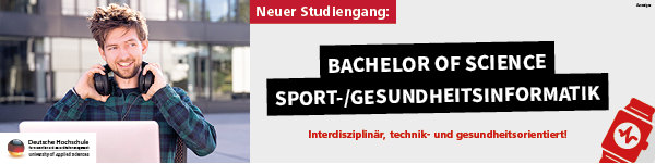 Studiengang Bachelor of Science Sport-/Gesundheitsinformatik ab WS 2020 an der DHfPG