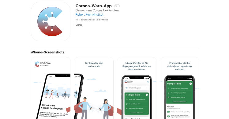 Corona-Warn-App fürs iPhone im AppStore downloaden