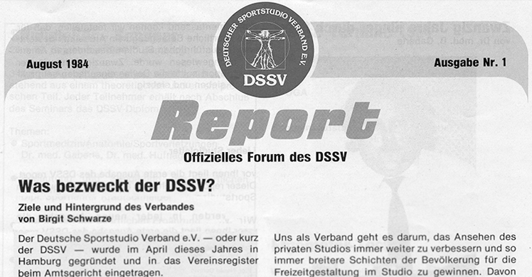 DSSV-Report: Offizielles Forum des Arbeitgeberverbands deutscher Fitness- und Gesundheits-Anlagen (DSSV).