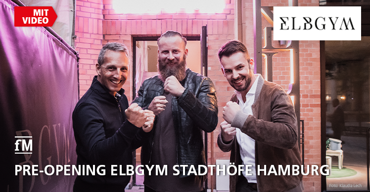 Interview mit Wilhelm Schröter (ELBGYM-Gründer) und LifeFit-CEO Martin Seibold auf der Pre-Opening Party des erste ELBGYM-Franchise-Studios Hamburg Stadthöfe.