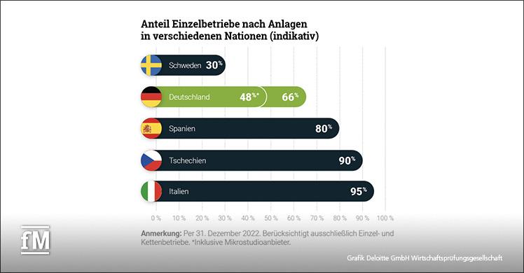 Anteil Einzelbetriebe nach Anlagen in verschiedenen Nationen (indikativ)