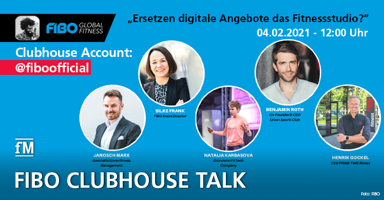 FIBO Clubhouse Talk zur digitalen Zukunft der Fitnessbranche.