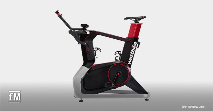 Das Wattbike Atom, eine weitere Produktneuheiten für den deutschen Markt, die WOODWAY auf der FIBO 2024 präsentiert