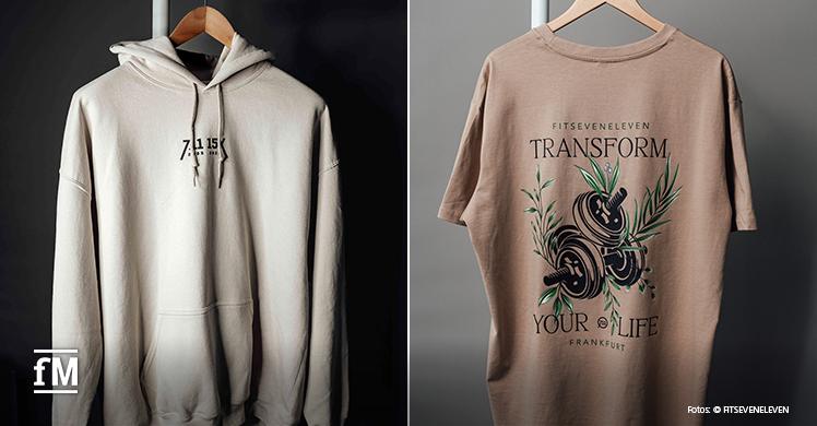 FITSEVENELEVEN: '15 Years'-Hoodie und 'Transform your Life'-T-Shirt