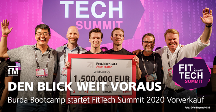 Der FitTech Summit by Burda Bootcamp ist Europas erste Konferenz für Fitnesstechnologien, Digitale Gesundheit und aktiven Lifestyle – Vorverkauf für 2020 gestartet.