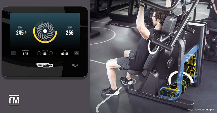 Neuer Technogym Biocircuit verfügt über eine Konsole mit 10-Zoll-Bildschirm.