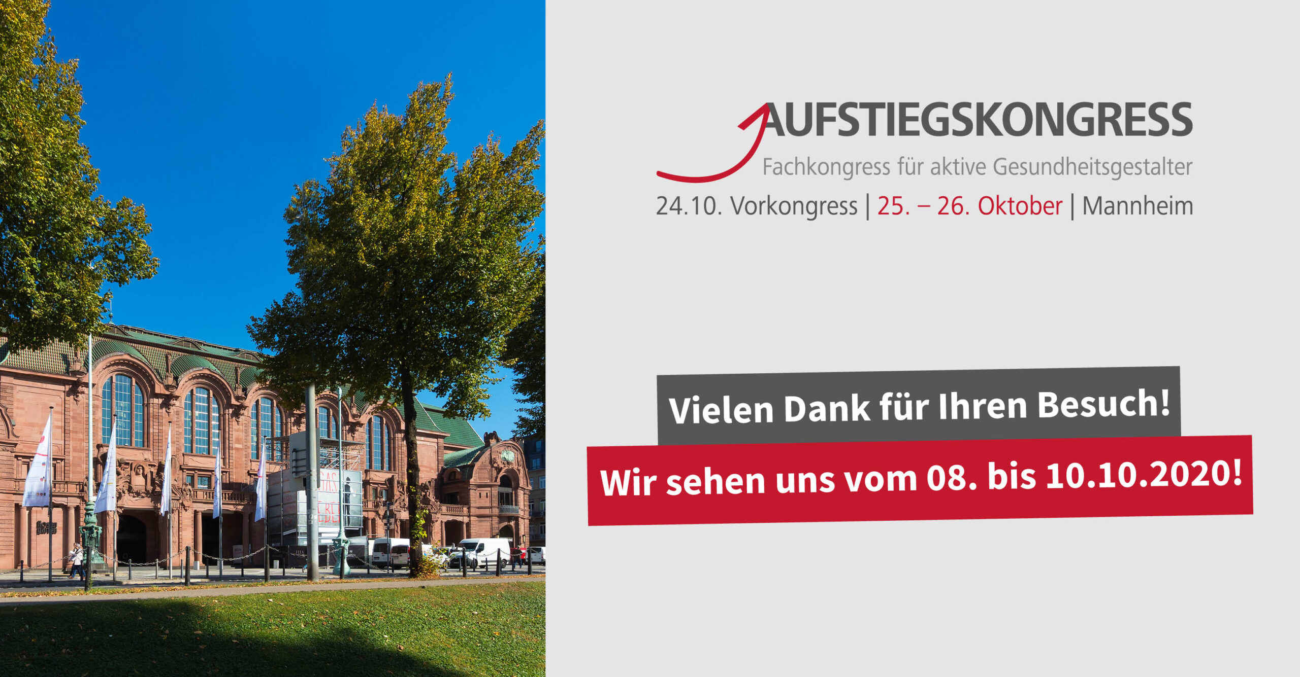 Save-the-date: Aufstiegskongress 2020 vom 8. bis 10. Oktober 2020.