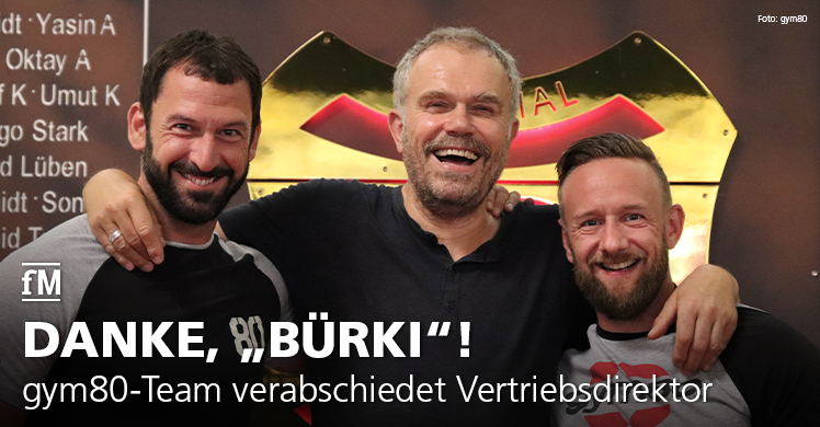 gym80-Team verabschiedet Vertriebsdirektor in den Ruhestand.