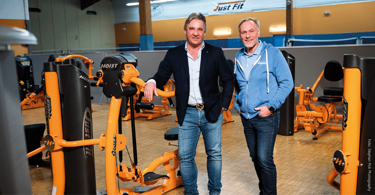 Frank Böhme (l.) und Wilfried 'Pelle' Peltz (r.) von HOIST-Fitness Germany