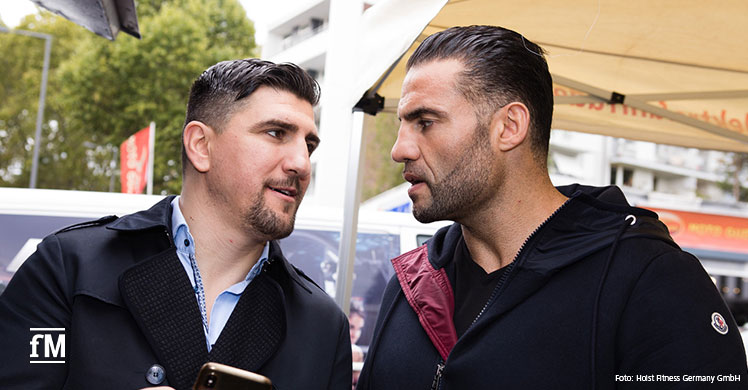 Der ehemalige Boxweltmeister Marco Huck (links) und der amtierende Schwergewichtsweltmeister Manuel Charr.