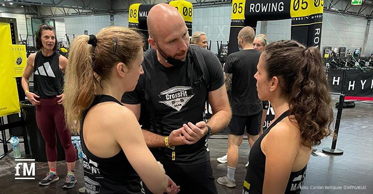 Nadine Hess, Caroline Kaspar und Personal Trainer Björn Bruckmann