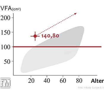 Prognose der InBody-Analyse zur Entwicklung des viszeralen Fetts