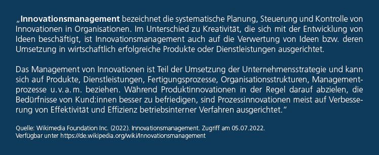 Infokasten Innovationsmanagement