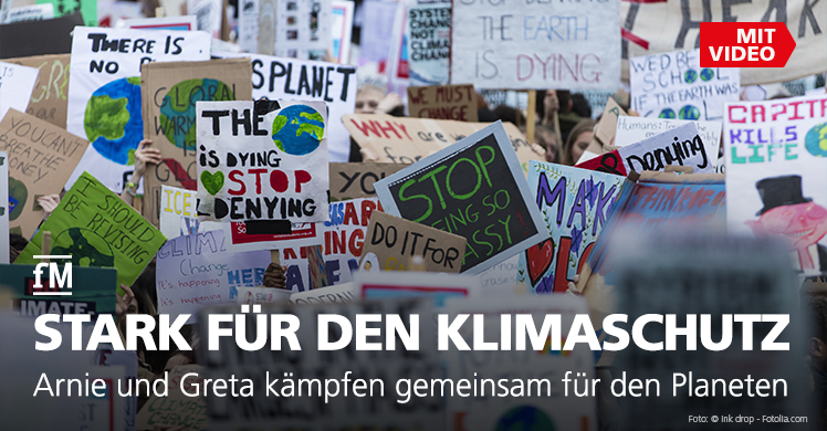 Arnold Schwarzenegger und Greta Thunberg kämpfen gemeinsam für den Planeten.