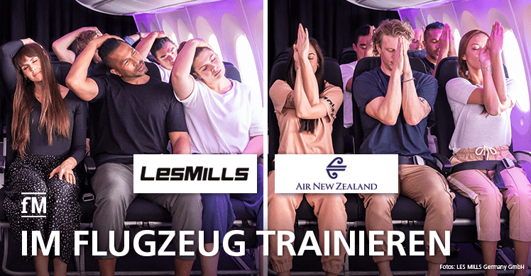 Workout an Board: LesMills und Air New Zealand stellen Workout fürs Flugzeug vor