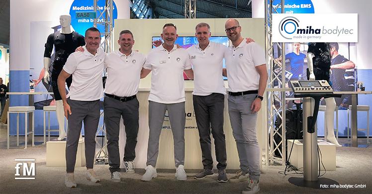 miha bodytec News Februar 2023: Das Team auf der TheraPro in Stuttgart.