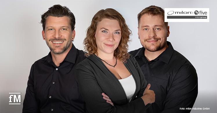 Dreimal neu bei milon und five (von links): Michael Froß, Diana Högen und Philipp Rupp.