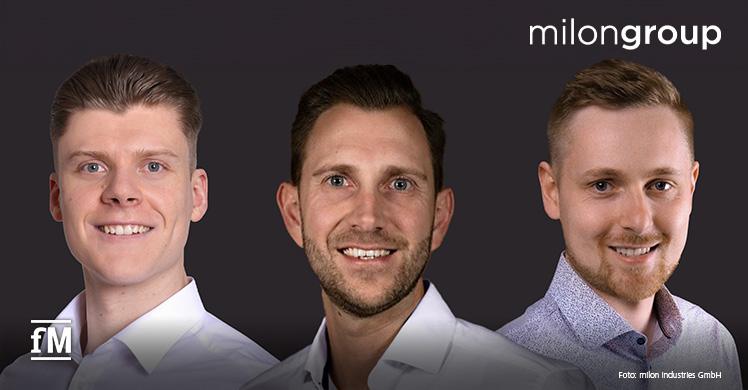 Dreimal neu bei milon und five (von links): Emil Mähleke, Riccardo Gohr und Lukas Müller-Dieckert