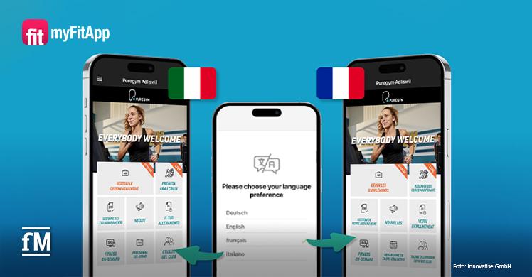 myFitApp bieten jetzt auch Französisch und Italienisch als Sprachoptionen an