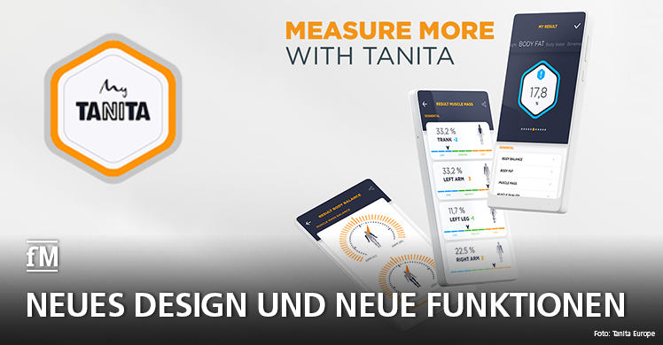 My Tanita-App mit neuem Design und neuen Funktionen