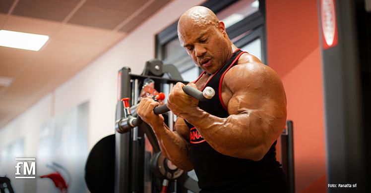 Phil Heath beim Training im Panatta-Gym