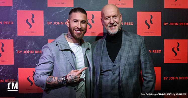 Sergio Ramos und Rainer Schaller bei der offiziellen Präsentation des Fitnessclubs SERGIO RAMOS by JOHN REED in Madrid.