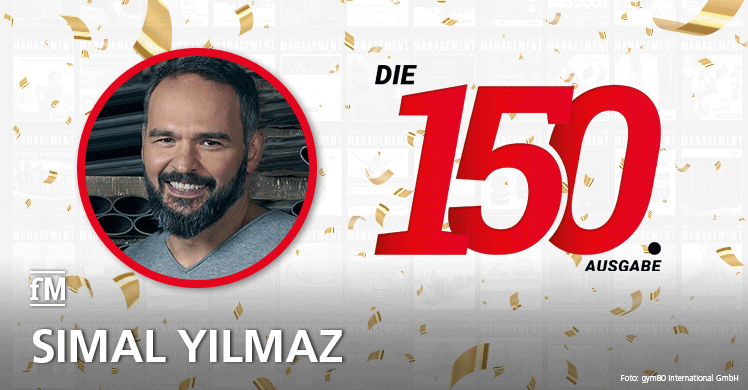  Simal Yilmaz (gym80) gratuliert zur 150. Ausgabe der fitness MANAGEMENT international (fMi)