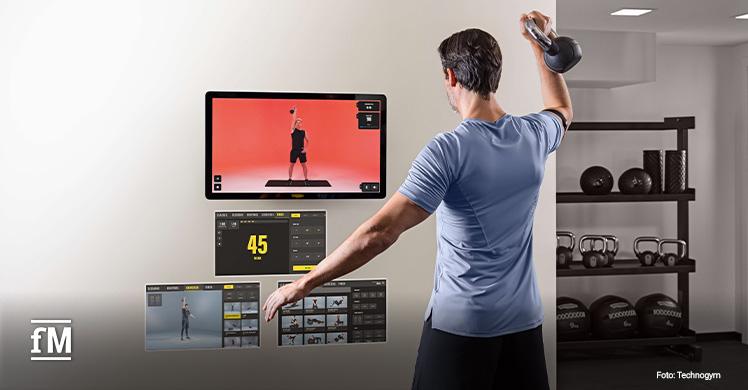 Fitnesstraining mit dem neuen Fitnessstudio-Display 'Technogym Visio'