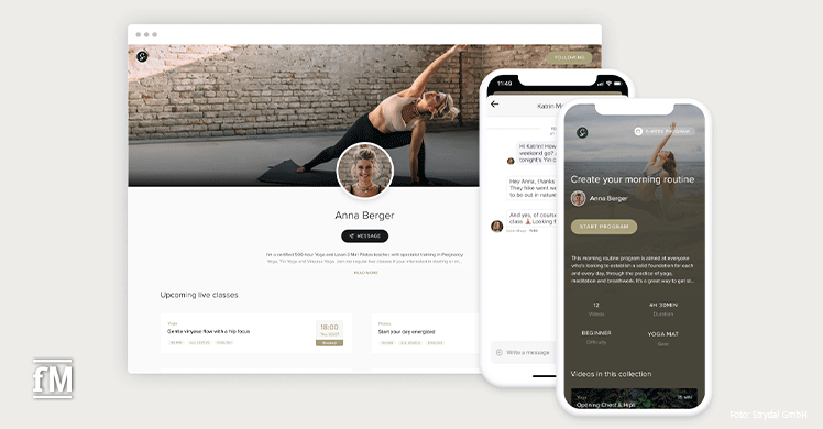 Münchner Start-up Strydal: Ein Platz für unabhängige Yoga- und Fitness-Trainer.