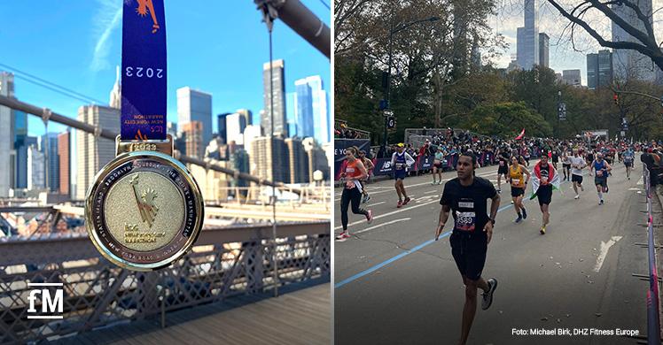 2023 TCS NYC Marathon: Finisher-Medaille und Impressionen aus New York