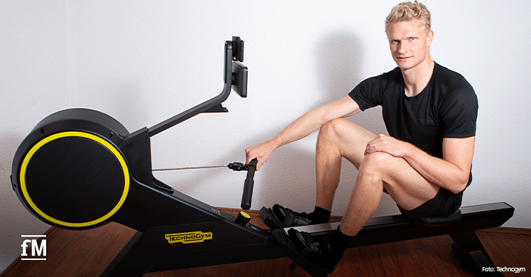 Ruder-Europameister Oliver Zeidler bestreitet seine Olympia-Vorbereitung mit Equipment des italienischen Geräteherstellers Technogym, etwa dem Indoor-Ruderergometer SKILLROW.