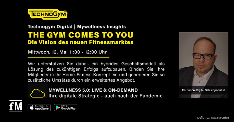 Hybride Geschäftsmodelle: Eines der Themen des Technogym Expert Talk mit Digital Sales Specialist Kai Simon bei Teams