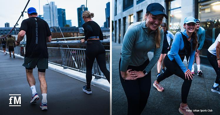 Rund 40 Teilnehmende auf der sechs Kilometer langen Laufstrecke durch Frankfurt