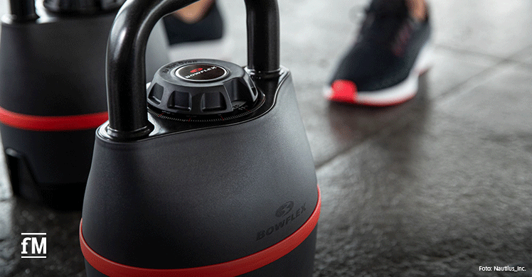 Von 3,5 bis 18 Kilogramm verstellbar: die Bowflex Selecttech 840 Kettlebell 