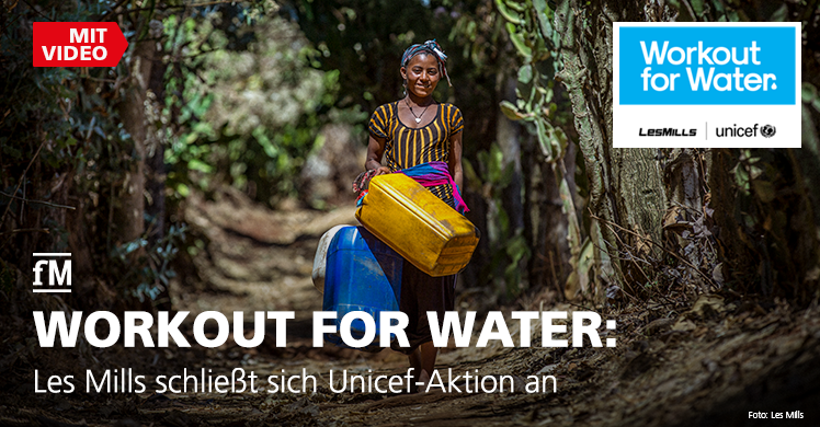 Kinderhilfswerk sammelt mit Spendenaktion 'Workout for Water' Spenden für sauberes Trinkwasser in Ostafrika.