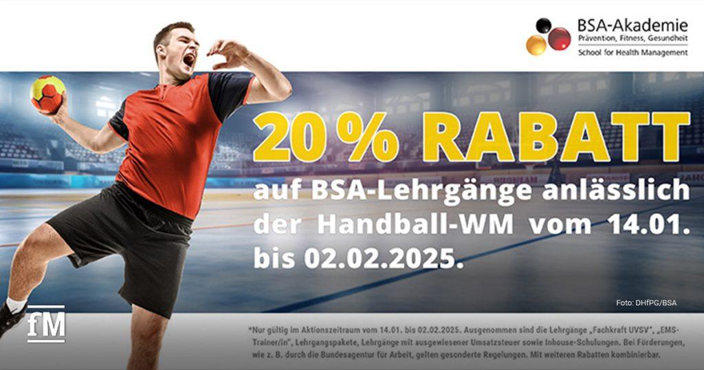 BSA-Aktionsrabatt zur Handball-WM sichern