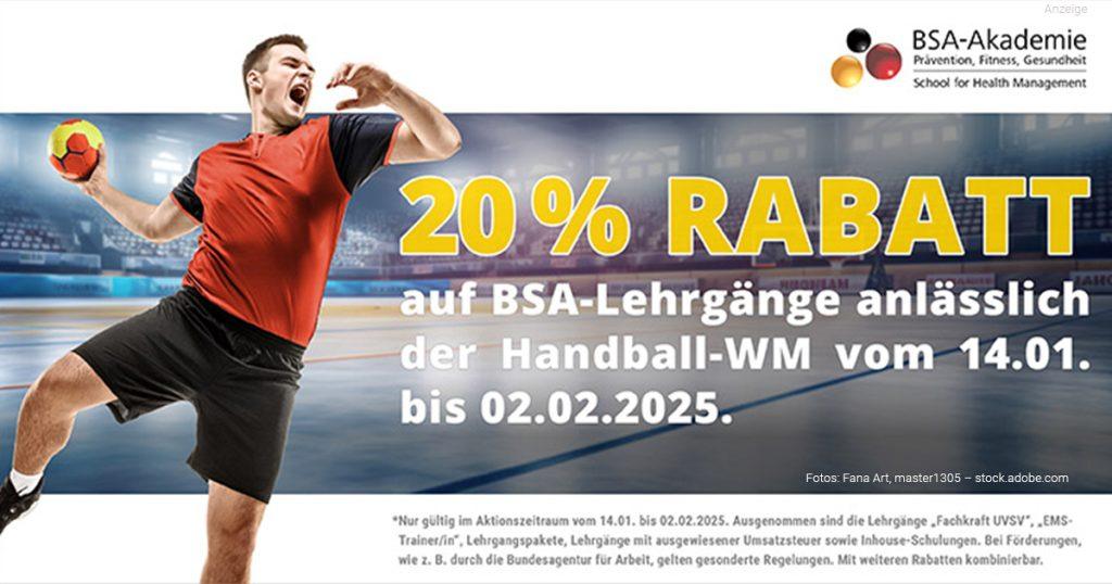 BSA-Aktionsrabatt zur Handball-WM sichern